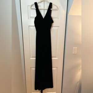 Masquerade Black Velvet Maxi Dress – Size 11/12